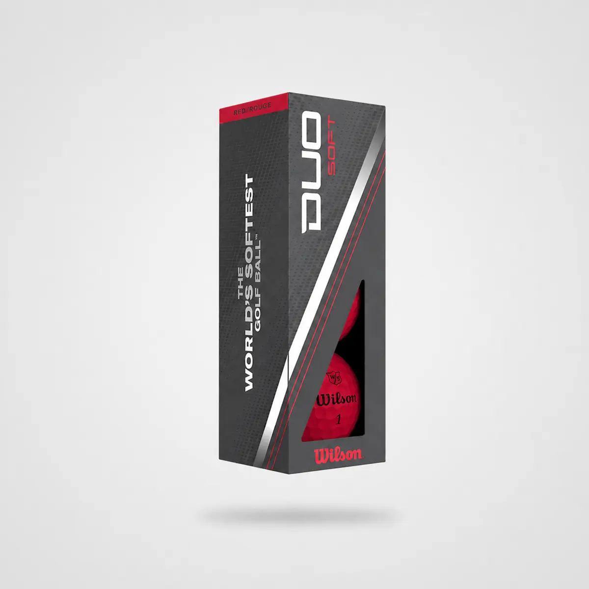 wilson-duo-soft-red-3-pack Wilson Duo Soft Rød – 3 golfbolde - Billede 1